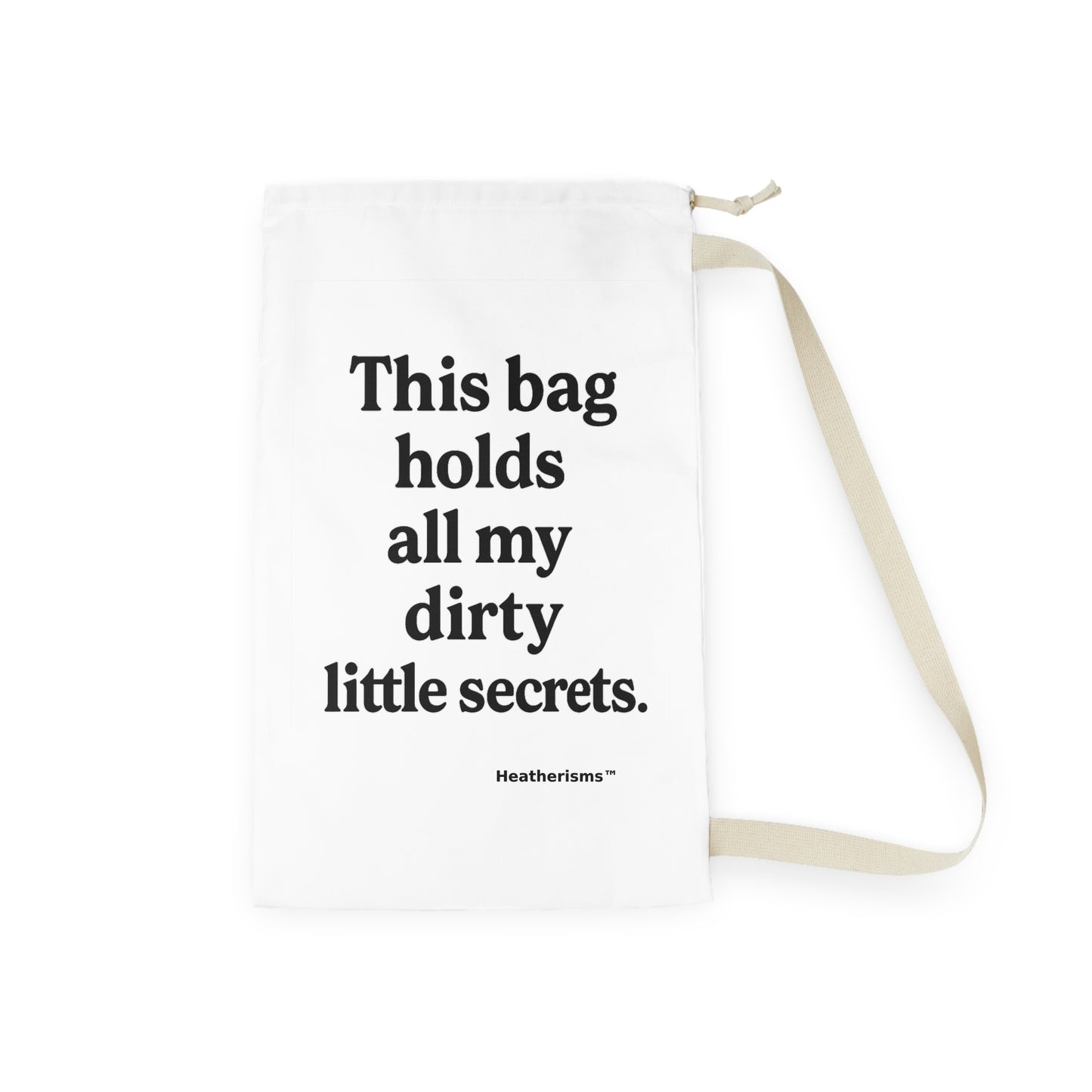 Funny Laundry Bag – “This Bag Holds All My Dirty Little Secrets” | Drawstring Travel Hamper | College, Dorm, or Gym Must-Have