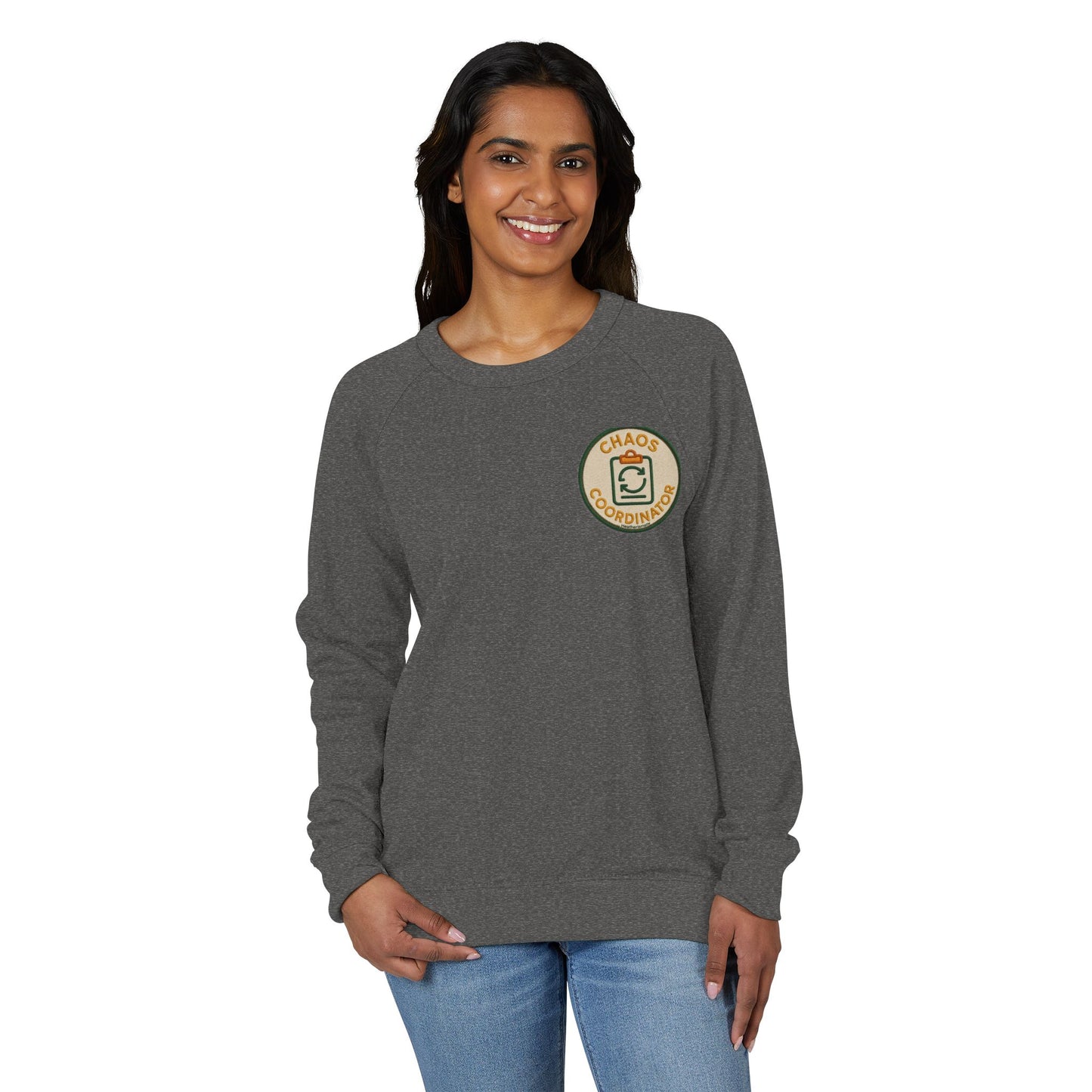 Professional Warrior™ French Terry Crewneck Sweatshirt – Caregiver & Resilience Badge Pullover | Robbins Nest Alliance French Terry Crewneck Sweatshirt, Cozy Casual Wear, Perfect Gift for Friends, Everyday Style, Easy Layering Options
