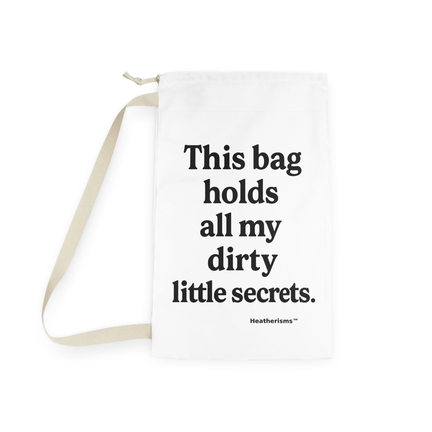 Funny Laundry Bag – “This Bag Holds All My Dirty Little Secrets” | Drawstring Travel Hamper | College, Dorm, or Gym Must-Have