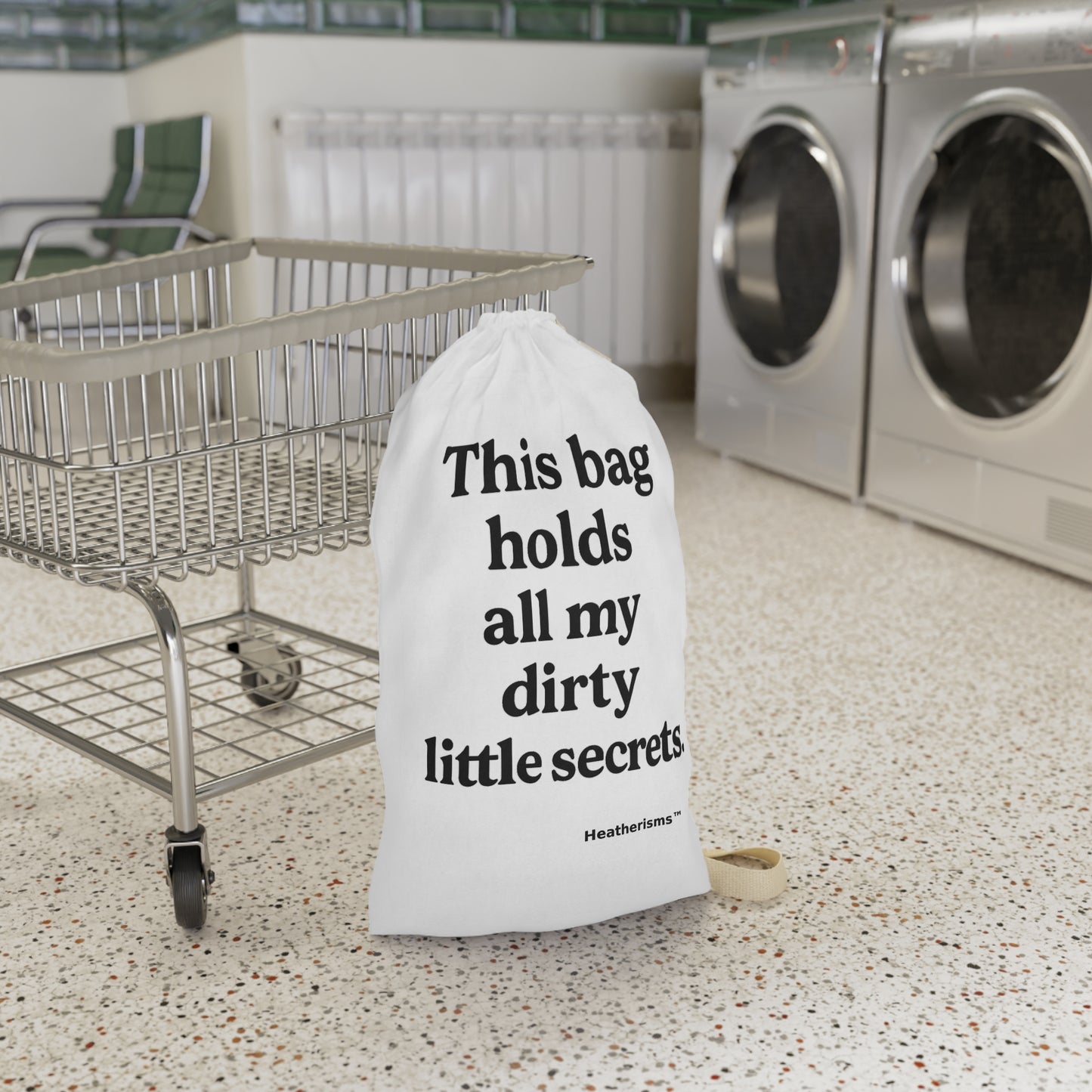 Funny Laundry Bag – “This Bag Holds All My Dirty Little Secrets” | Drawstring Travel Hamper | College, Dorm, or Gym Must-Have