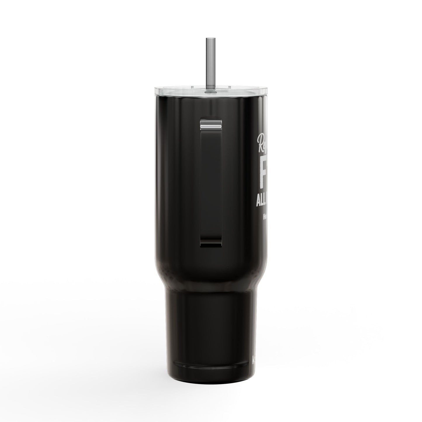 Hydrated as F’ it – 40oz Stainless Steel Tumbler with Lid, Straw & Handle for Ice Coffee, Personalized Gift for Friends, Travel Mug for Outdoor Activities