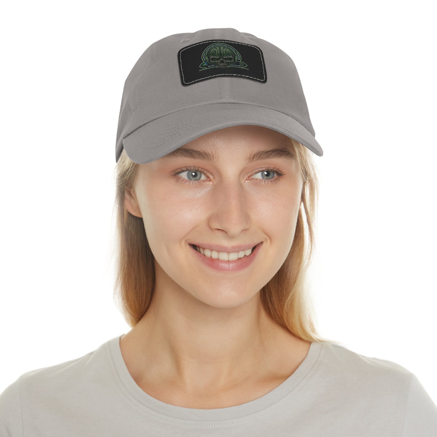 G.H.O.S.T. OPS Dad Hat, Stylish Black Cap with Leather Patch, Trendy Accessories for Dads, Gifts for Men, Casual Wear