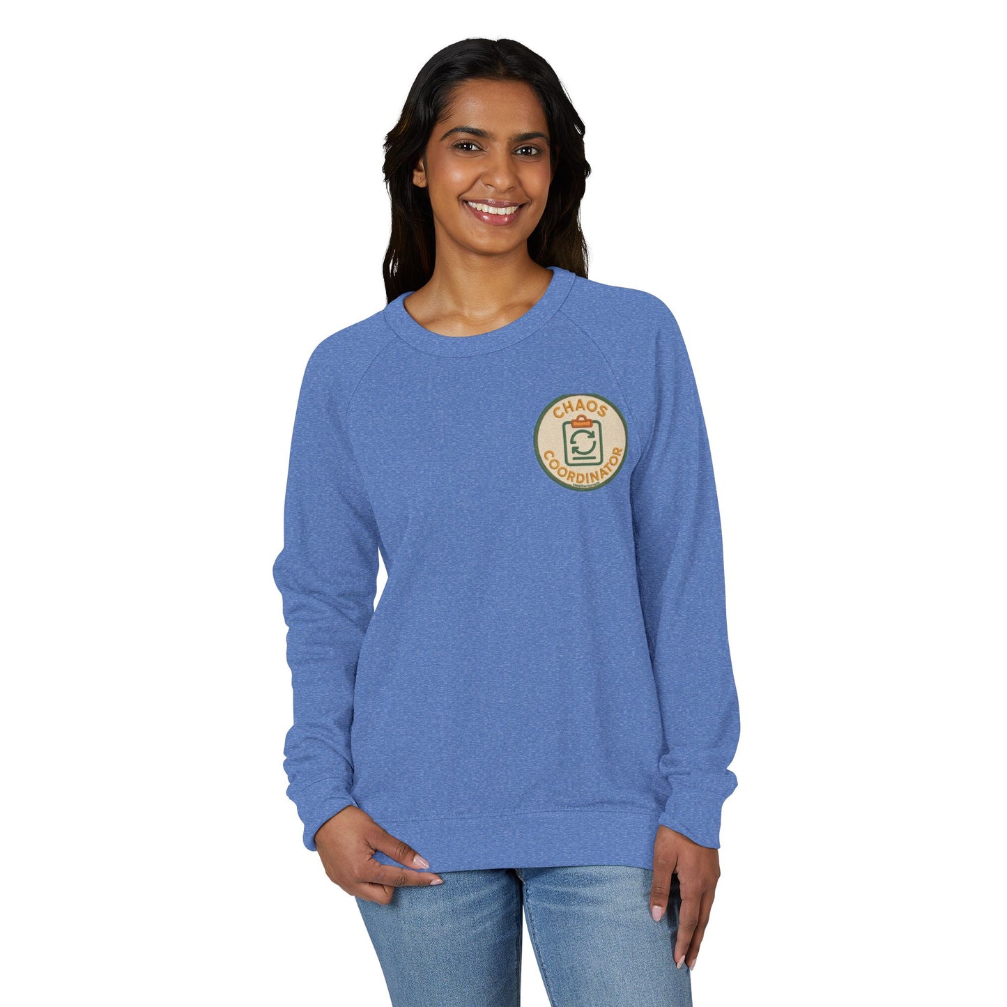 Professional Warrior™ French Terry Crewneck Sweatshirt – Caregiver & Resilience Badge Pullover | Robbins Nest Alliance French Terry Crewneck Sweatshirt, Cozy Casual Wear, Perfect Gift for Friends, Everyday Style, Easy Layering Options