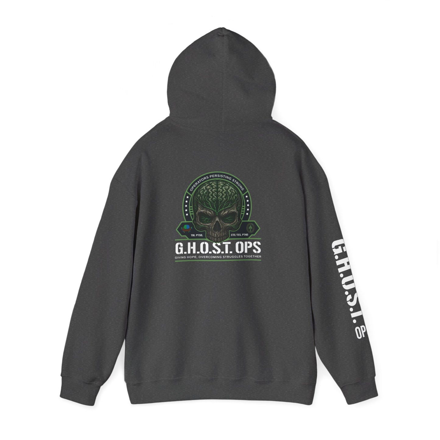 G.H.O.S.T OPS Hoodie β Skull Logo Sweatshirt | Veteran Support Apparel, Resilience Apparel