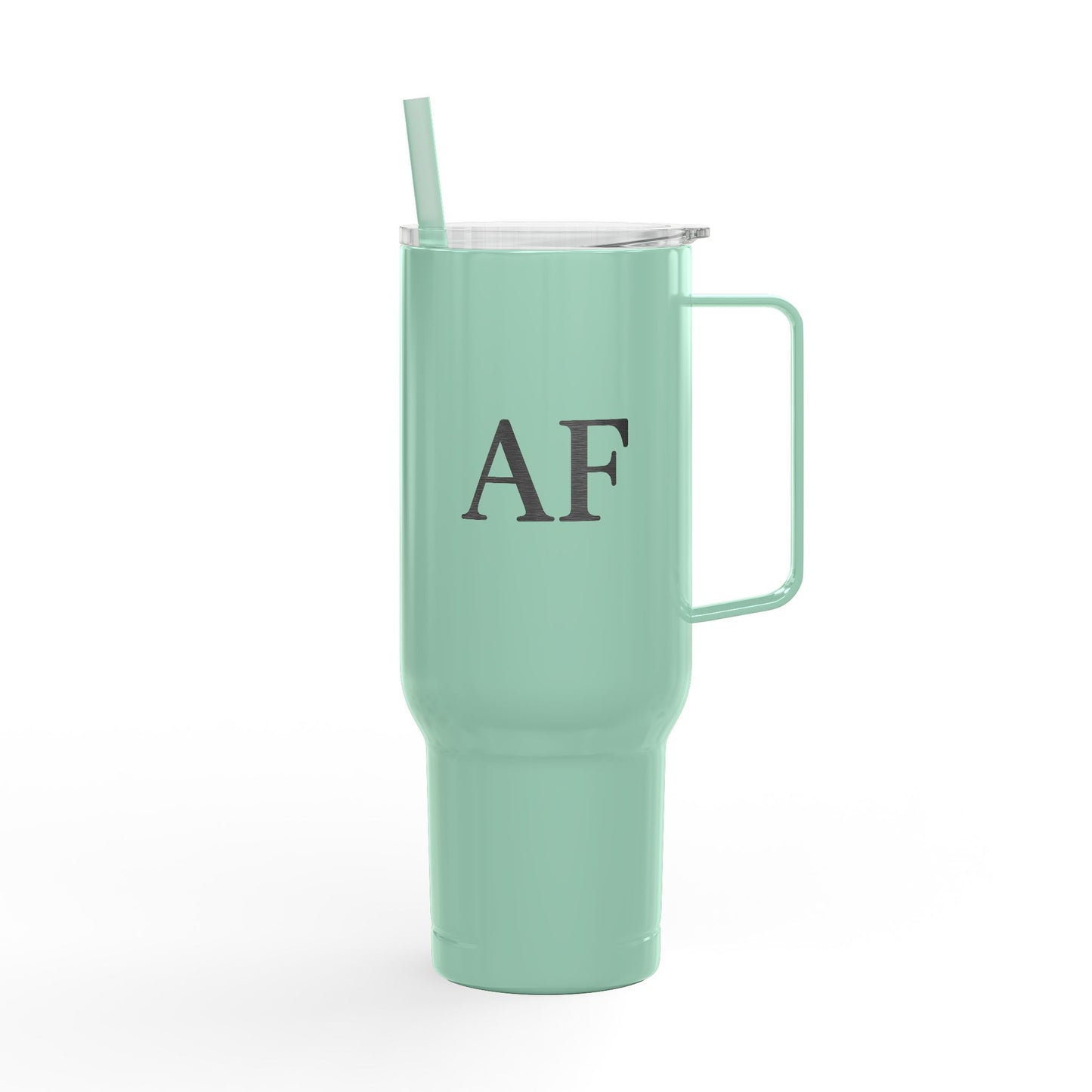 Tired AF – 40oz Insulated Stainless Steel Tumbler with Lid & Straw | Double-Sided AF Design by Heatherisms™| Travel Mug for Coffee, Gifts for Coffee Lovers, Custom Engraved Drinkware, Funny Cup for Work