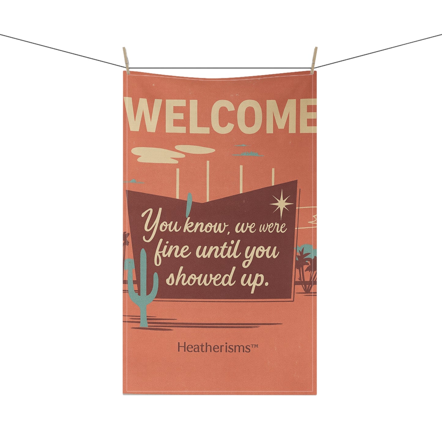 Desert-Themed Tea Towels - Fun Kitchen Decor, Home Gift, Unique Hostess Present, Retro Kitchenware, Southwestern Style