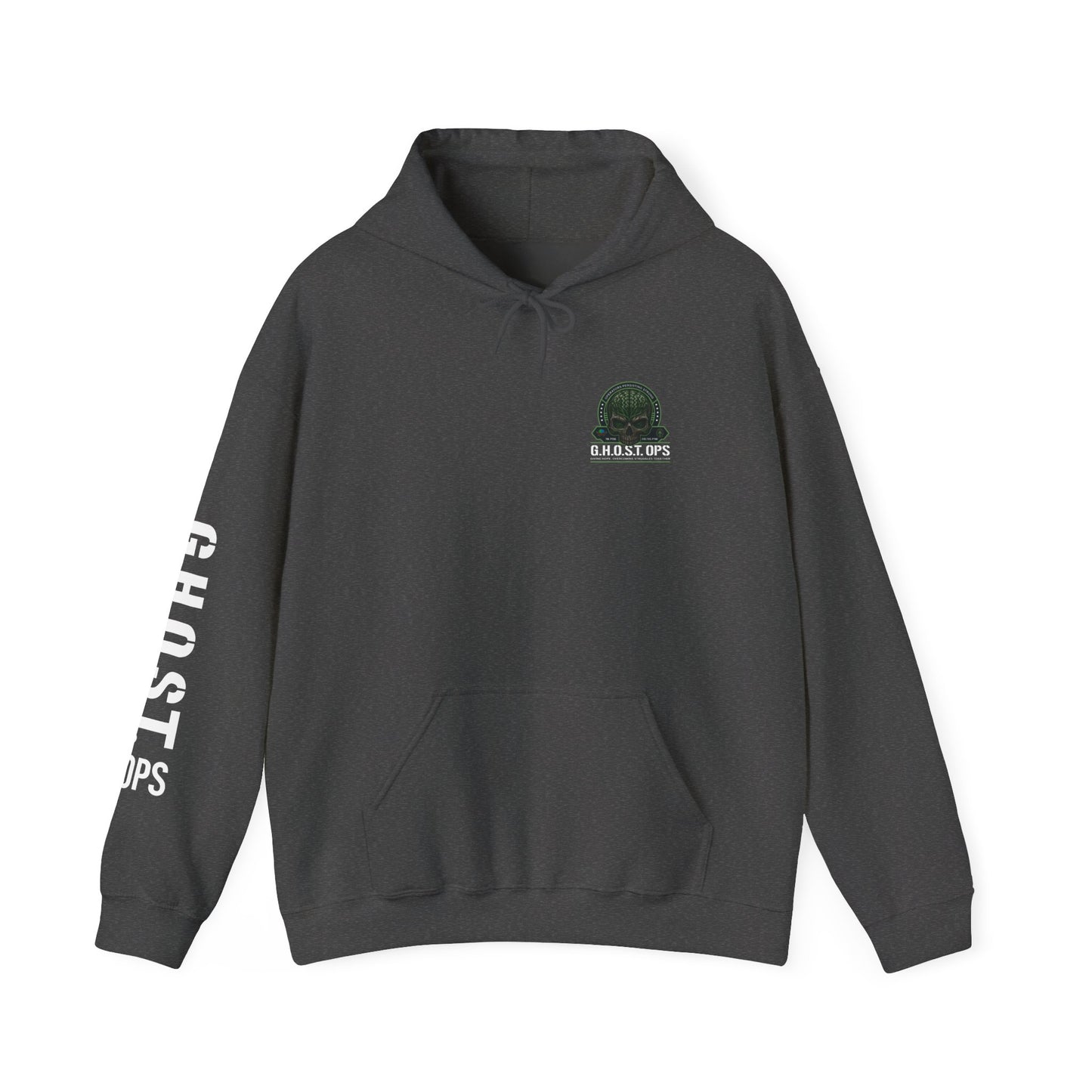 G.H.O.S.T OPS Hoodie β Skull Logo Sweatshirt | Veteran Support Apparel, Resilience Apparel