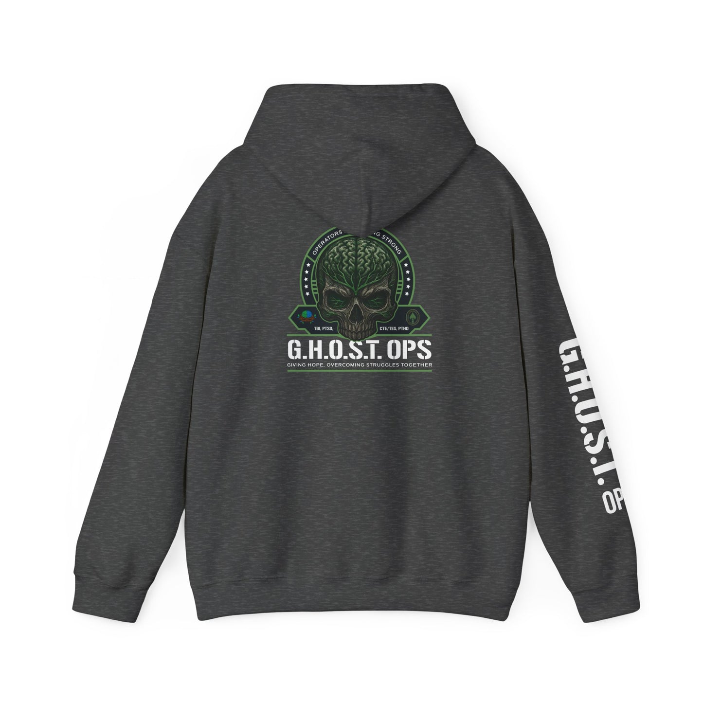 G.H.O.S.T OPS Hoodie β Skull Logo Sweatshirt | Veteran Support Apparel, Resilience Apparel