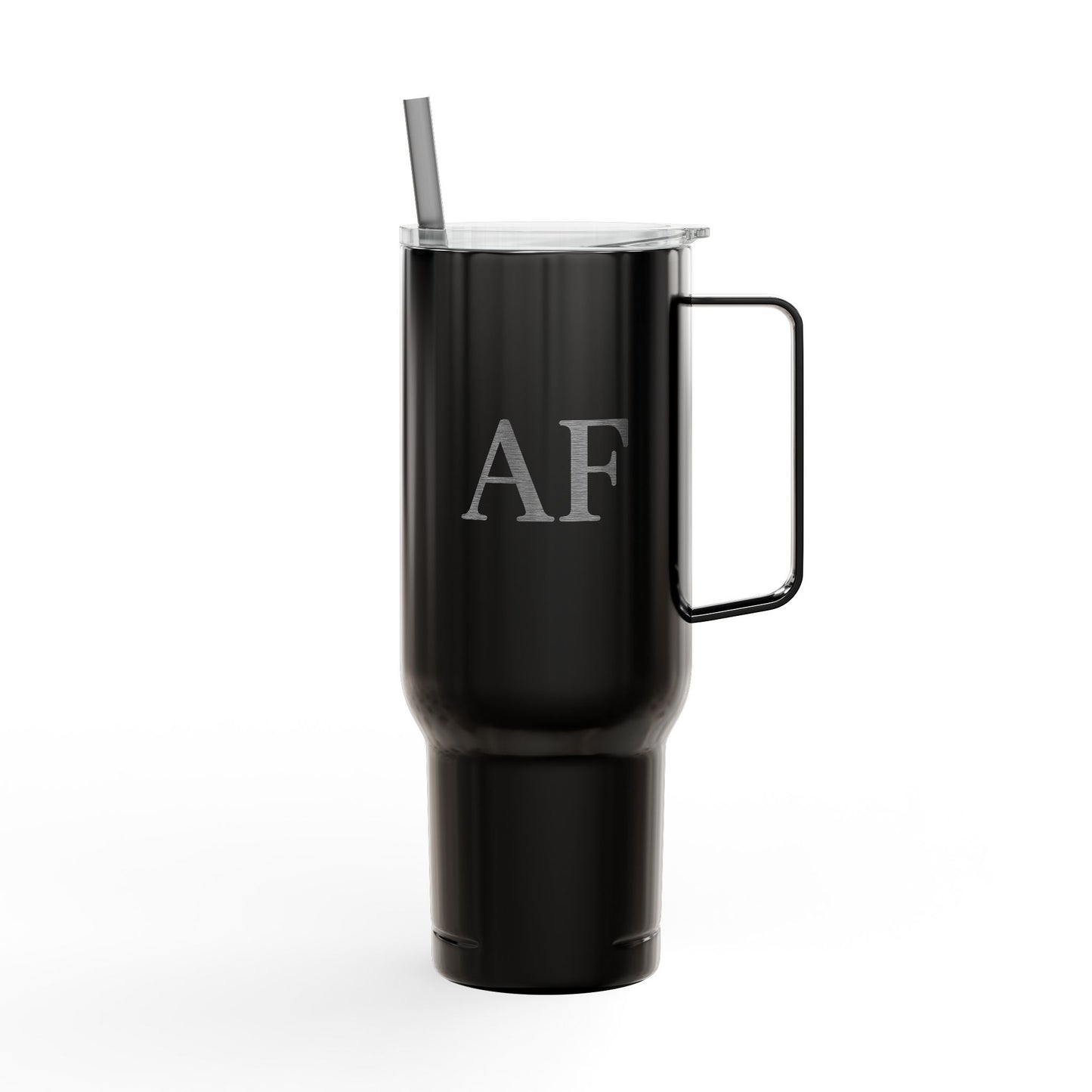Tired AF – 40oz Insulated Stainless Steel Tumbler with Lid & Straw | Double-Sided AF Design by Heatherisms™| Travel Mug for Coffee, Gifts for Coffee Lovers, Custom Engraved Drinkware, Funny Cup for Work