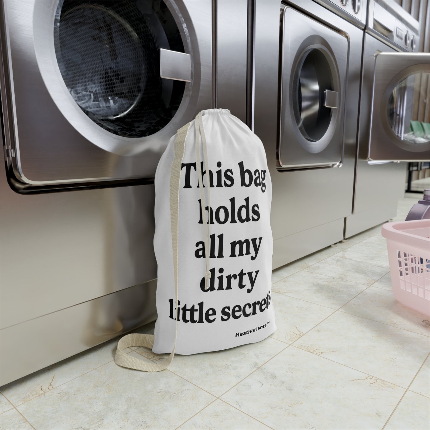 Funny Laundry Bag – “This Bag Holds All My Dirty Little Secrets” | Drawstring Travel Hamper | College, Dorm, or Gym Must-Have