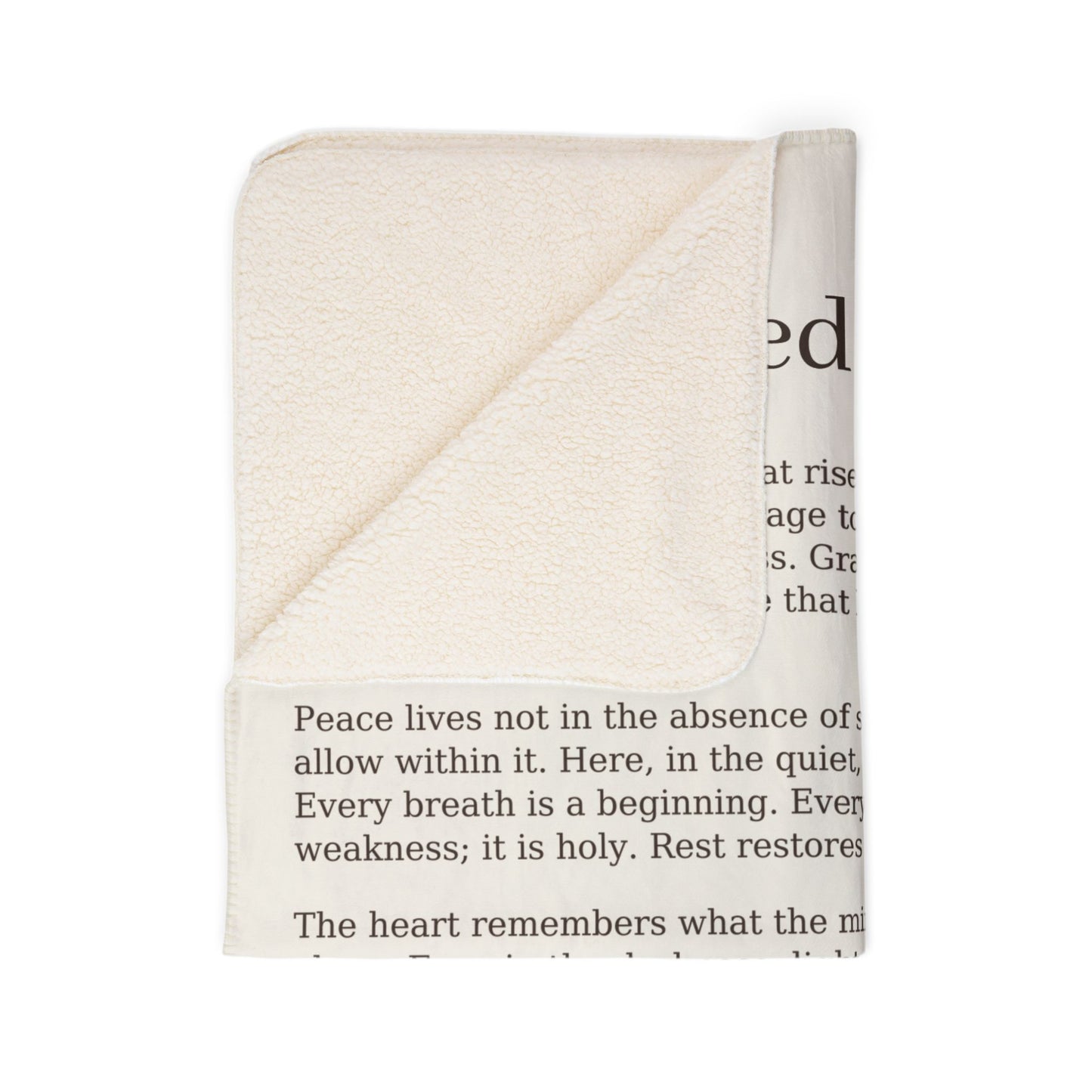 Nestled Grace Comfort Blanket – Inspirational Healing Throw for Caregivers, Encouragement, and Everyday Hope Cozy Sherpa Blanket with Inspirational Quote, Nestled Grace Fleece Throw for Home, Gift for Comfort Lovers, Warm Blanket for Any Occasion