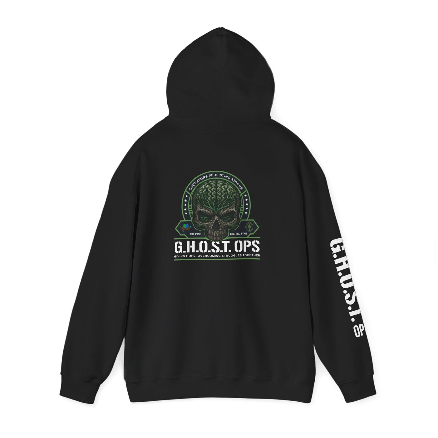 G.H.O.S.T OPS Hoodie β Skull Logo Sweatshirt | Veteran Support Apparel, Resilience Apparel