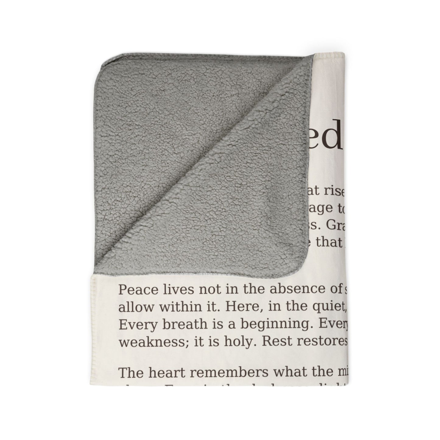 Nestled Grace Comfort Blanket – Inspirational Healing Throw for Caregivers, Encouragement, and Everyday Hope Cozy Sherpa Blanket with Inspirational Quote, Nestled Grace Fleece Throw for Home, Gift for Comfort Lovers, Warm Blanket for Any Occasion
