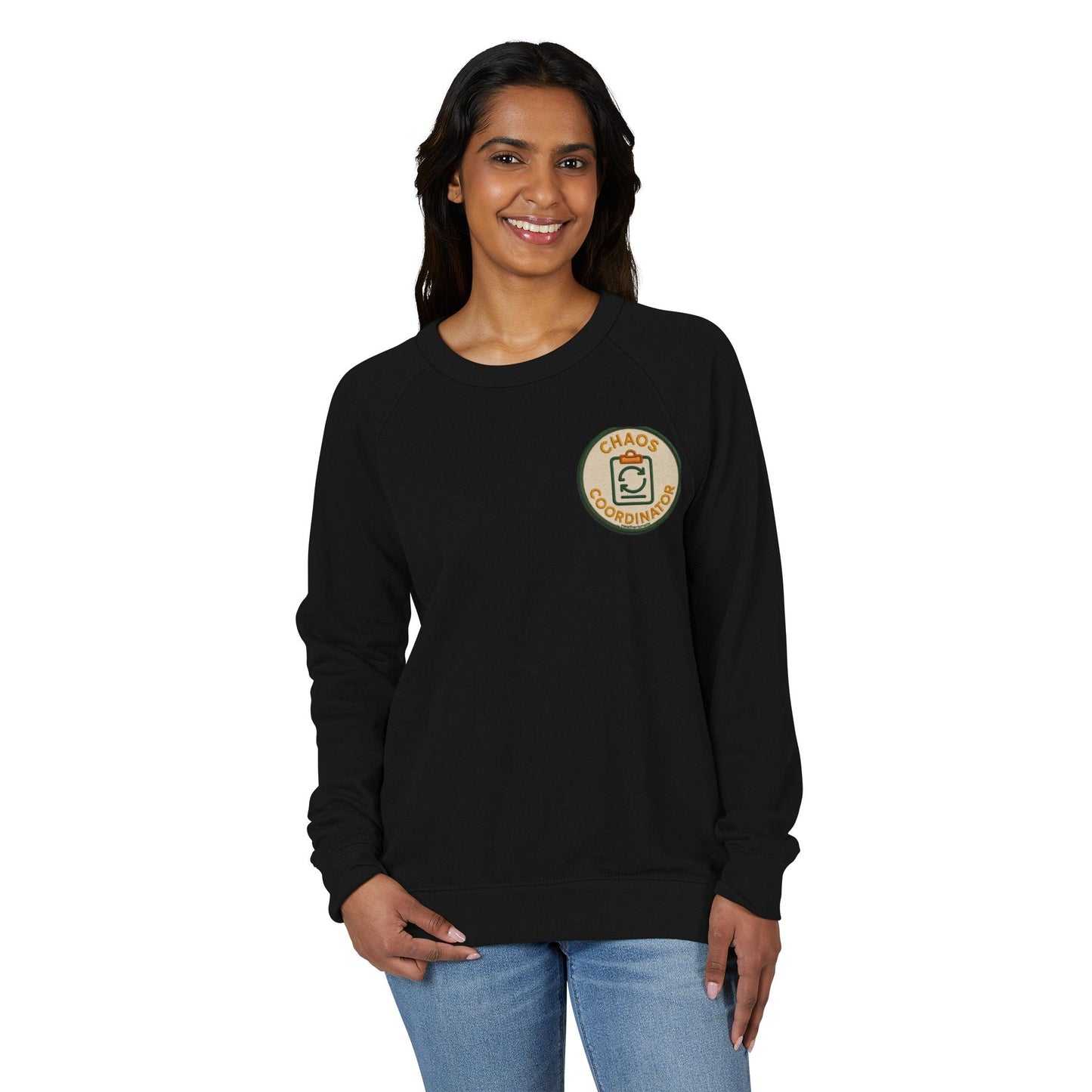 Professional Warrior™ French Terry Crewneck Sweatshirt – Caregiver & Resilience Badge Pullover | Robbins Nest Alliance French Terry Crewneck Sweatshirt, Cozy Casual Wear, Perfect Gift for Friends, Everyday Style, Easy Layering Options
