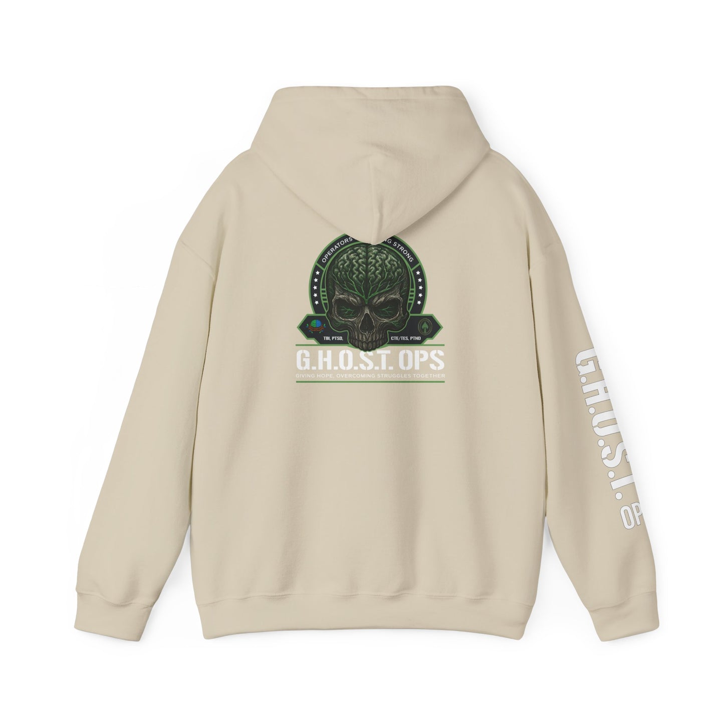 G.H.O.S.T OPS Hoodie β Skull Logo Sweatshirt | Veteran Support Apparel, Resilience Apparel