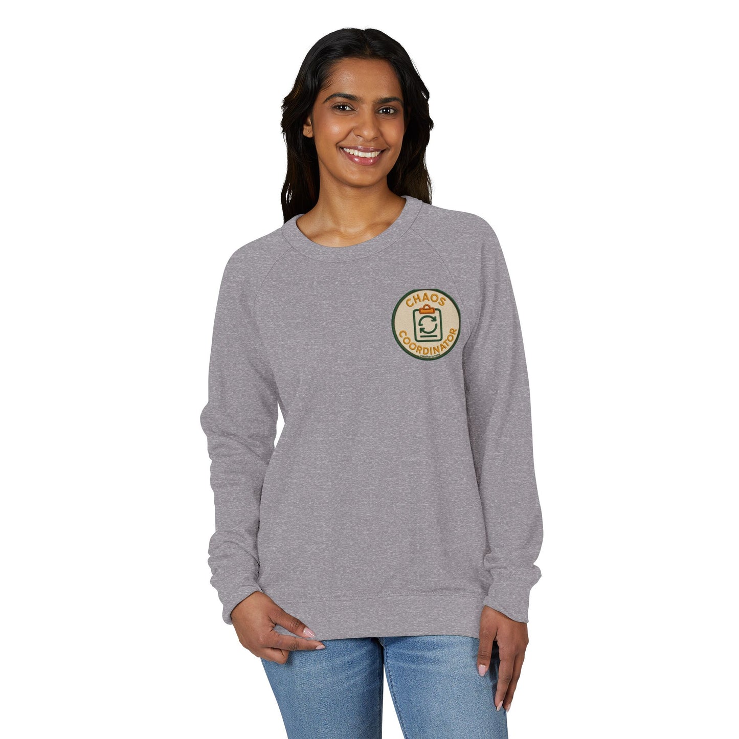 Professional Warrior™ French Terry Crewneck Sweatshirt – Caregiver & Resilience Badge Pullover | Robbins Nest Alliance French Terry Crewneck Sweatshirt, Cozy Casual Wear, Perfect Gift for Friends, Everyday Style, Easy Layering Options