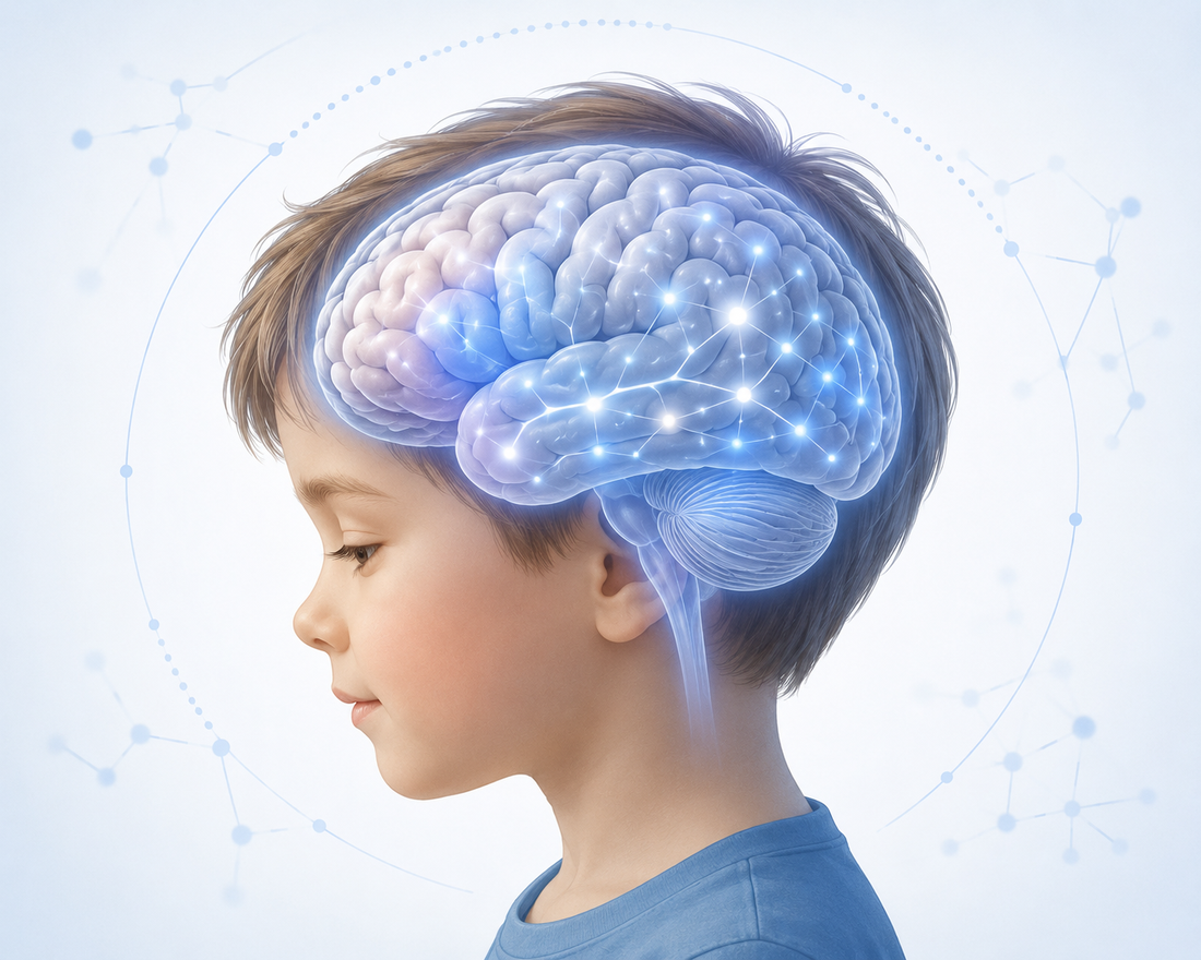Illustration representing concussion symptoms and recovery in children and adolescents