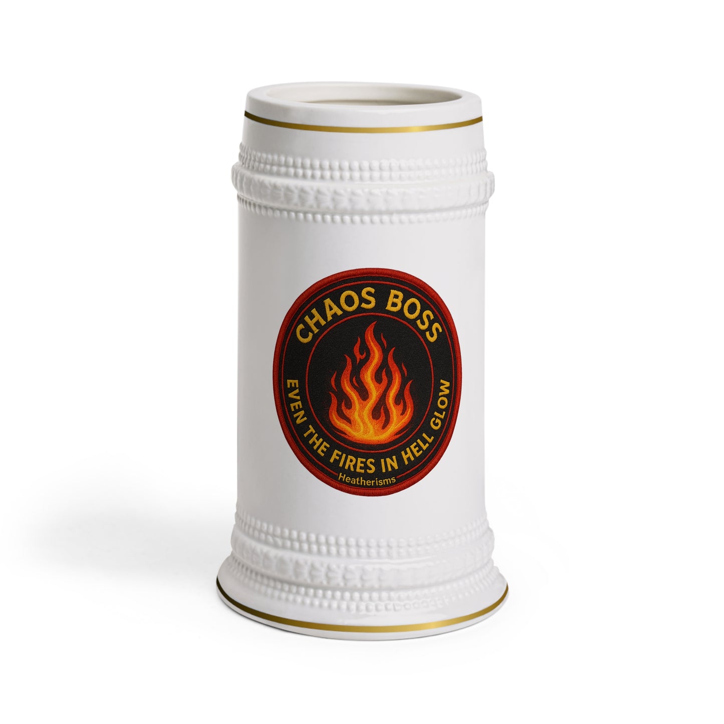 Chaos Boss Firehouse Stein | 22 oz Ceramic Beer Mug