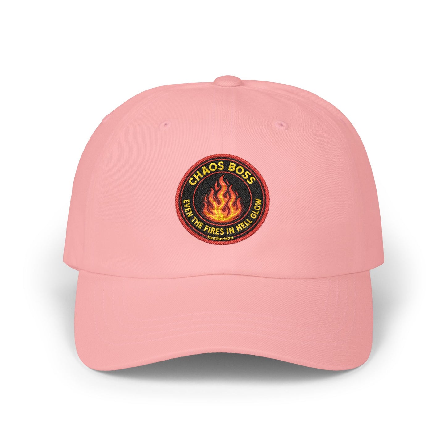 CHAOS BOSS Dad Hat | Embroidered Firefighter-Inspired Cap | Heatherisms™ Collection