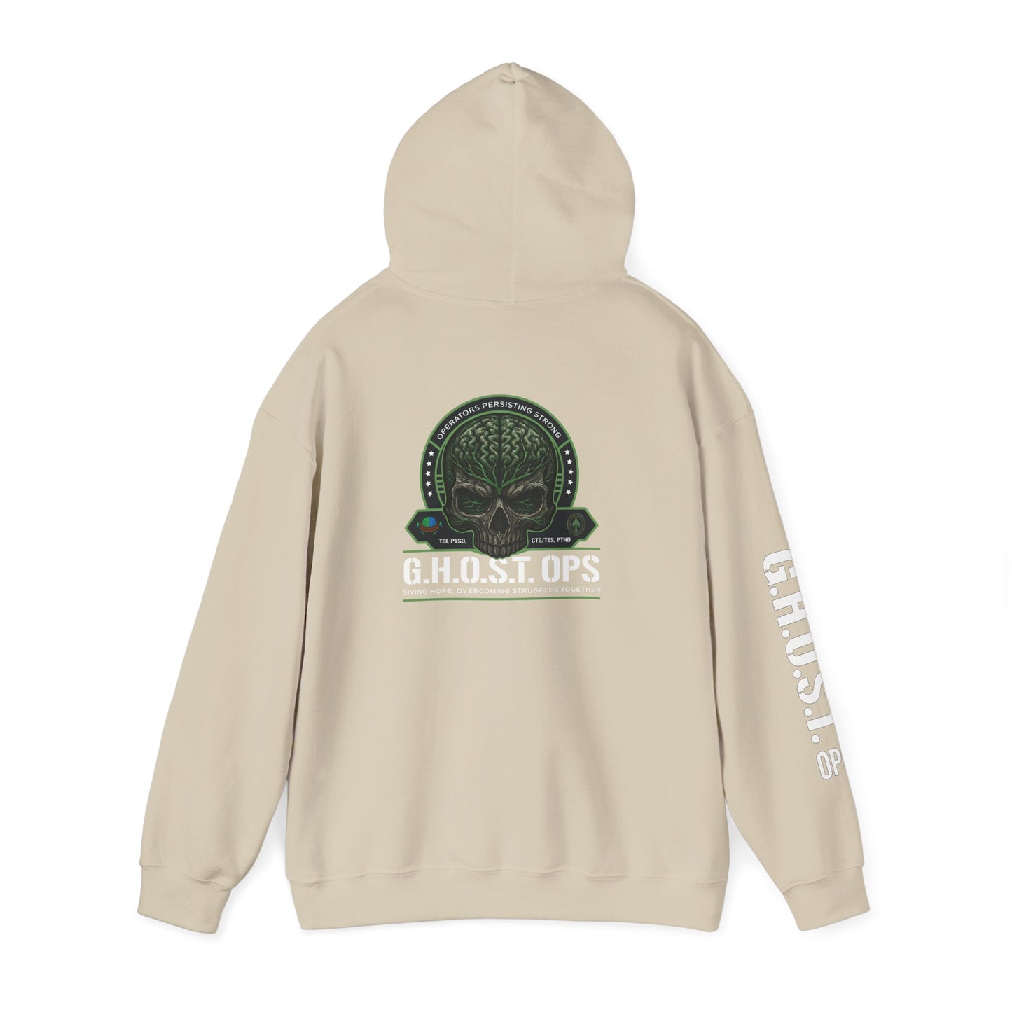 G.H.O.S.T OPS Hoodie – Skull Logo Sweatshirt | Veteran Support Apparel, Resilience Apparel