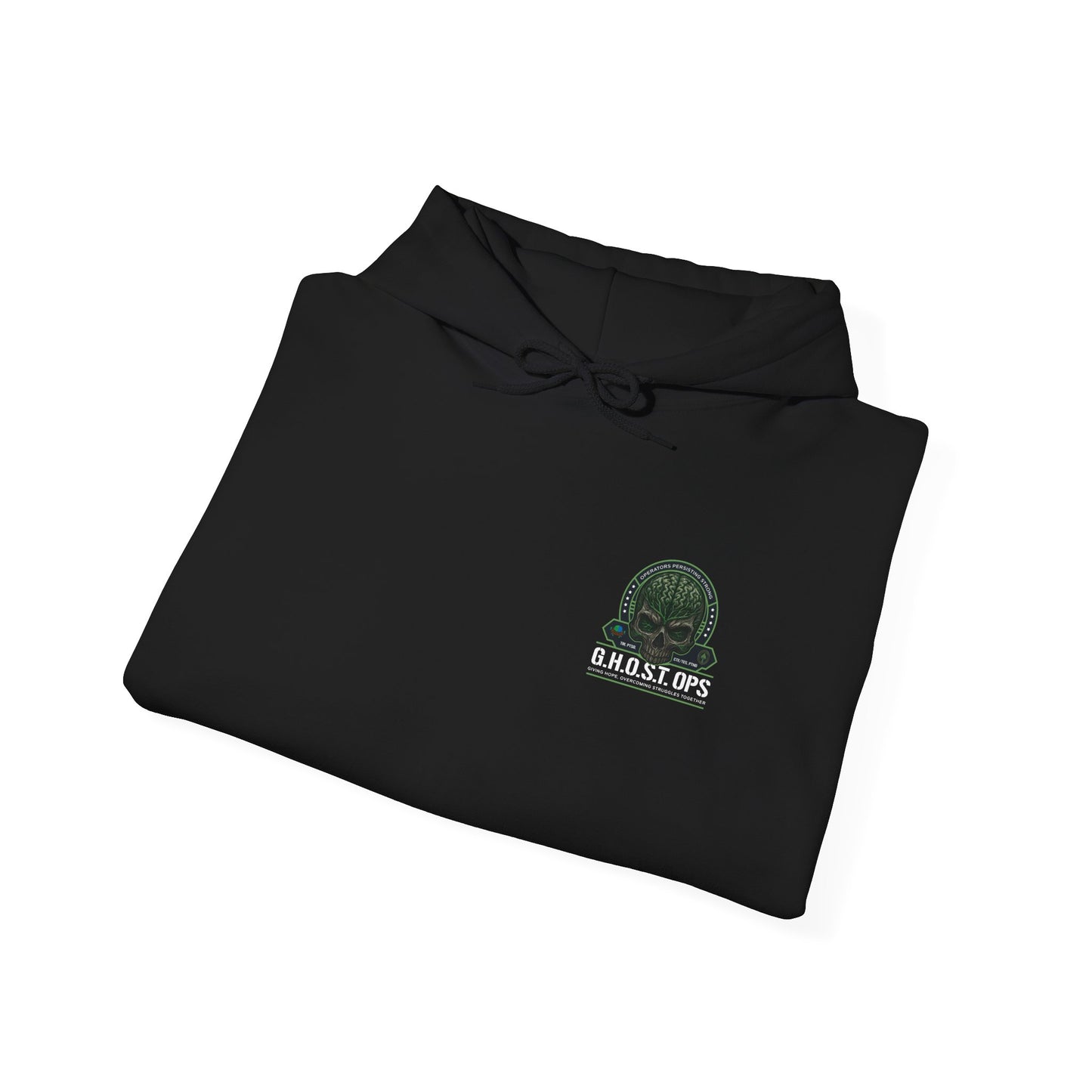 G.H.O.S.T OPS Hoodie – Skull Logo Sweatshirt | Veteran Support Apparel, Resilience Apparel