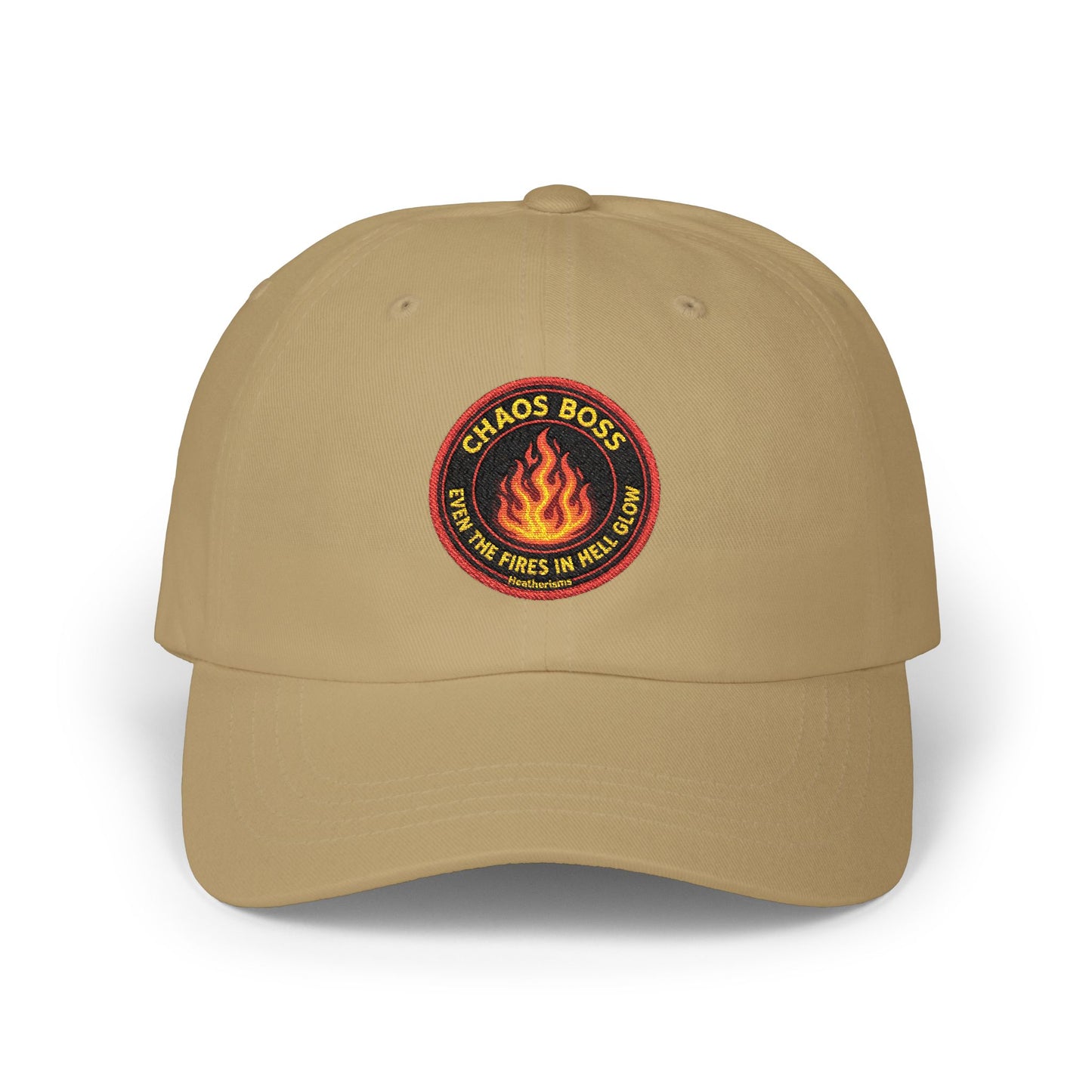 CHAOS BOSS Dad Hat | Embroidered Firefighter-Inspired Cap | Heatherisms™ Collection