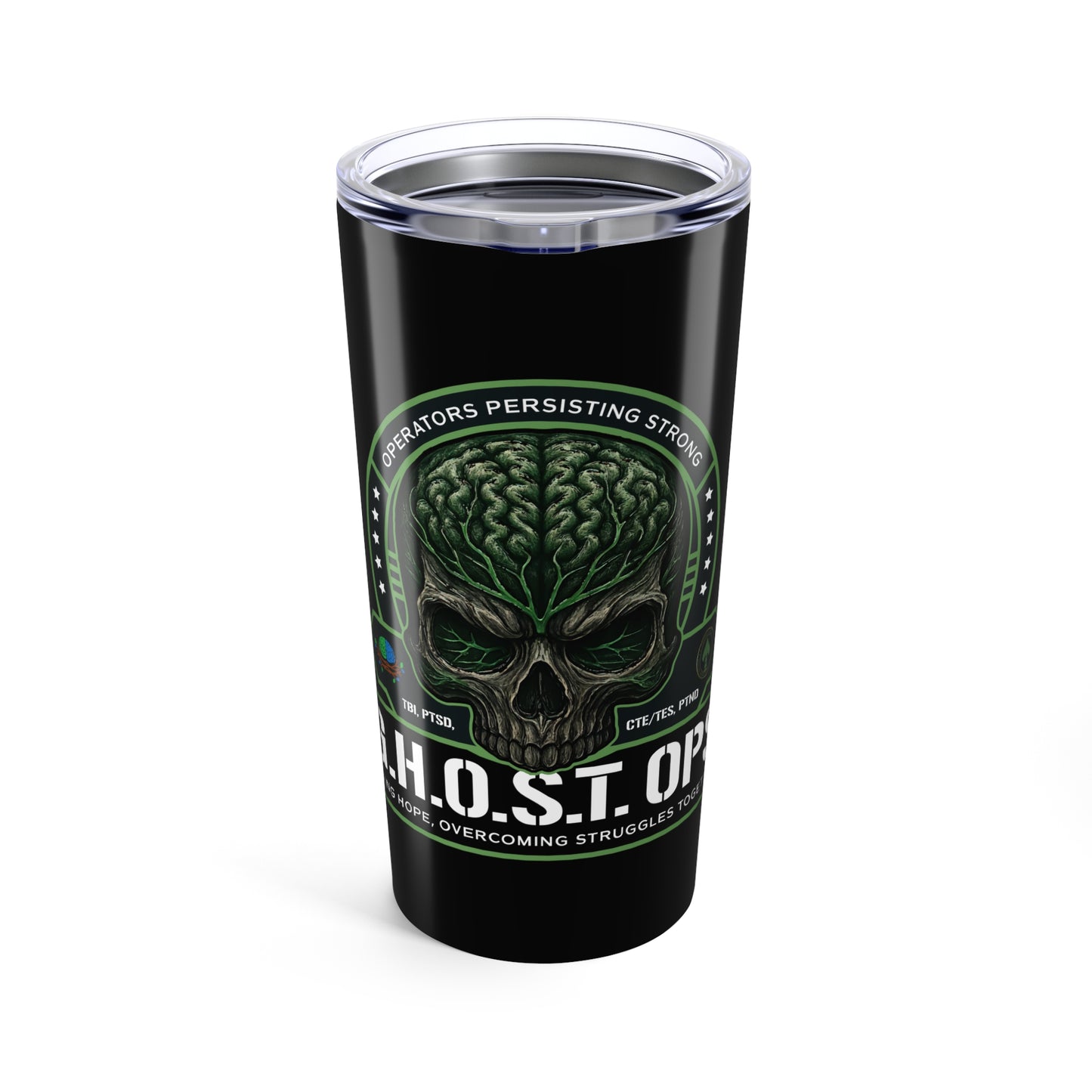 G.H.O.S.T. Ops Motivational Tumbler | 20oz Coffee Cup for Athletes | Overcoming Struggles Gift | Motivational Drinkware | Black [...]