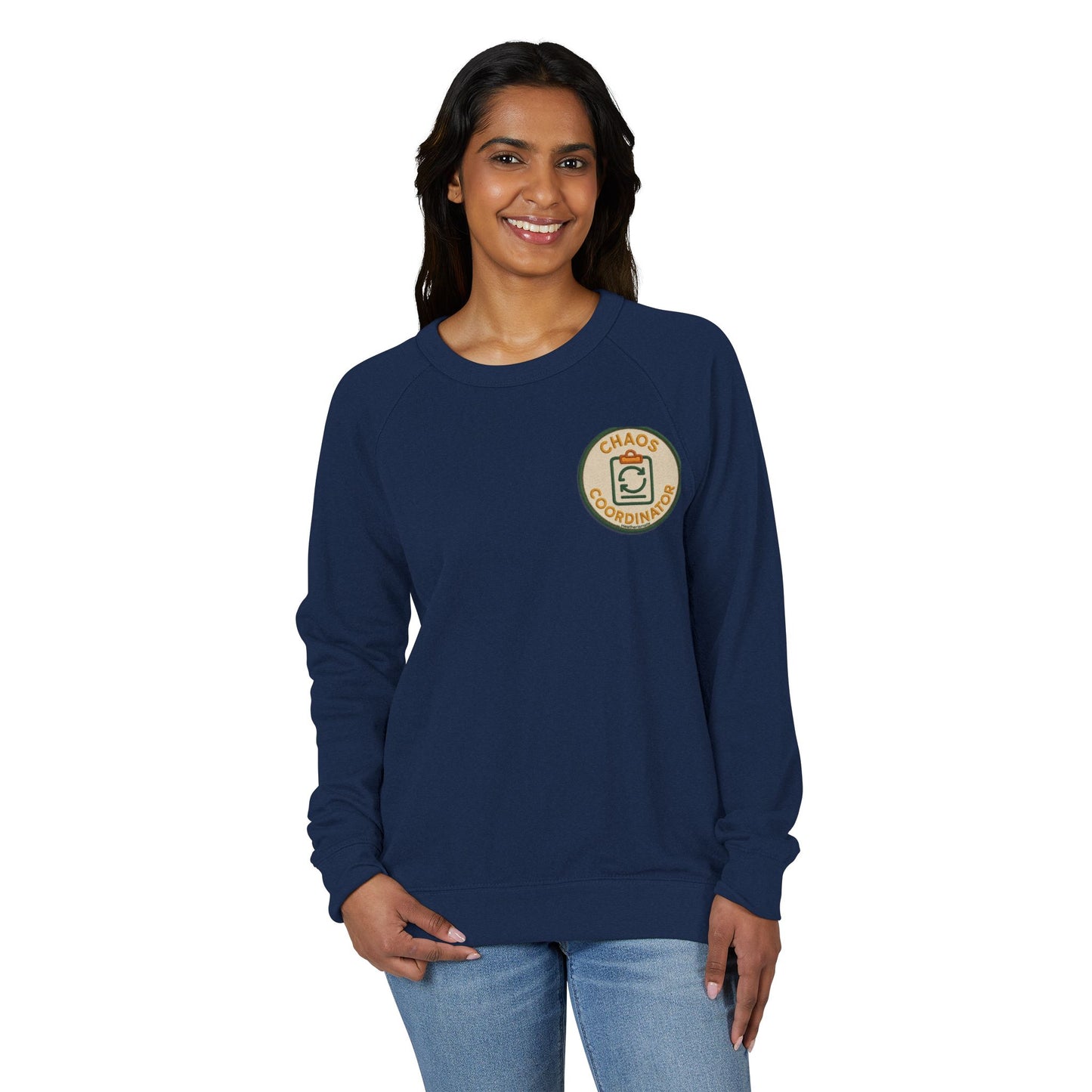 Professional Warrior™ French Terry Crewneck Sweatshirt – Caregiver & Resilience Badge Pullover | Robbins Nest Alliance French Terry Crewneck Sweatshirt, Cozy Casual Wear, Perfect Gift for Friends, Everyday Style, Easy Layering Options