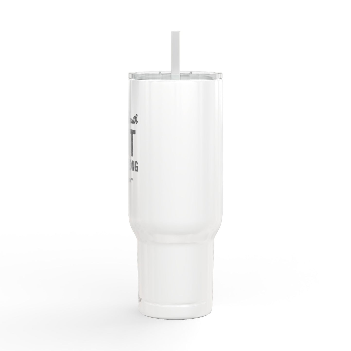Hydrated as F’ it – 40oz Stainless Steel Tumbler with Lid, Straw & Handle for Ice Coffee, Personalized Gift for Friends, Travel Mug for Outdoor Activities