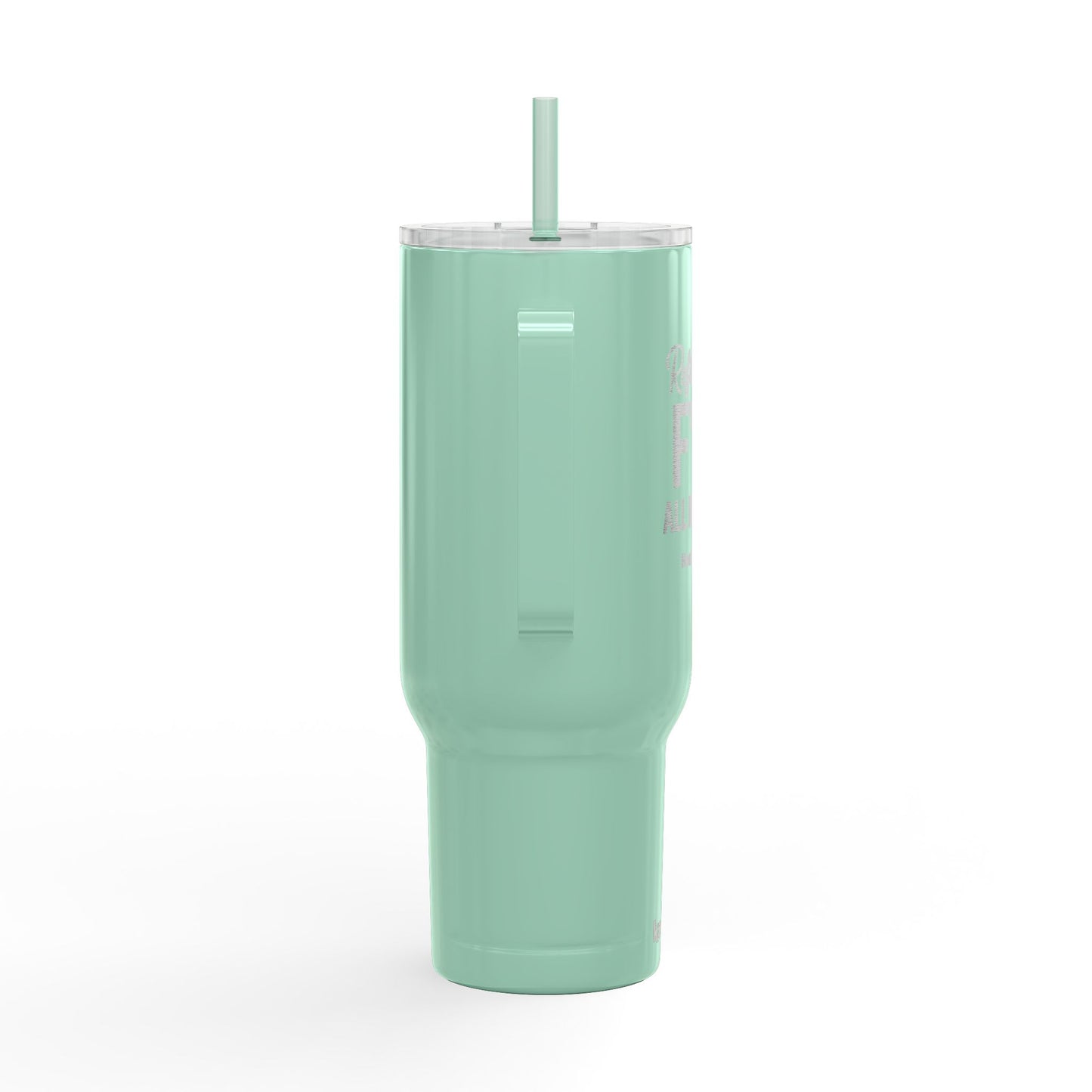 Hydrated as F’ it – 40oz Stainless Steel Tumbler with Lid, Straw & Handle for Ice Coffee, Personalized Gift for Friends, Travel Mug for Outdoor Activities