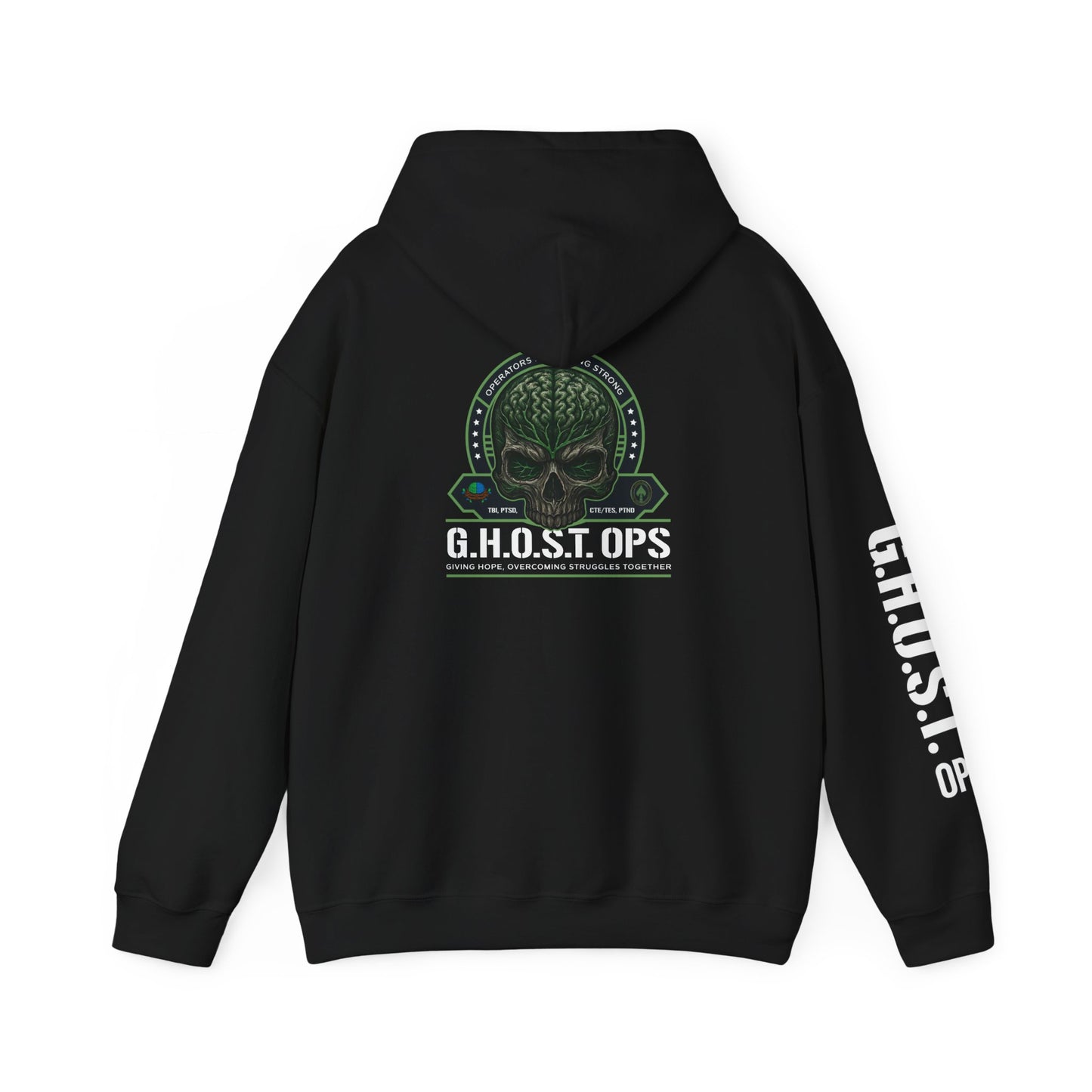 G.H.O.S.T OPS Hoodie – Skull Logo Sweatshirt | Veteran Support Apparel, Resilience Apparel