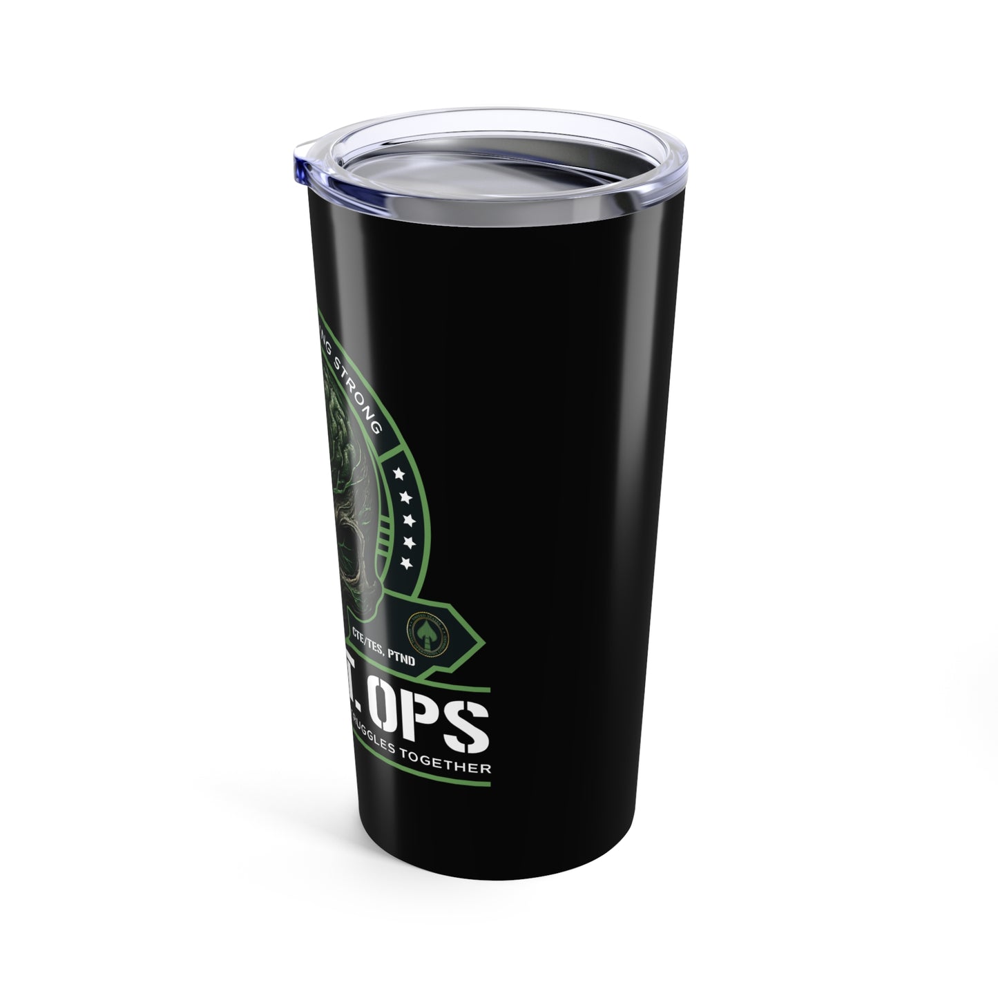 G.H.O.S.T. Ops Motivational Tumbler | 20oz Coffee Cup for Athletes | Overcoming Struggles Gift | Motivational Drinkware | Black [...]