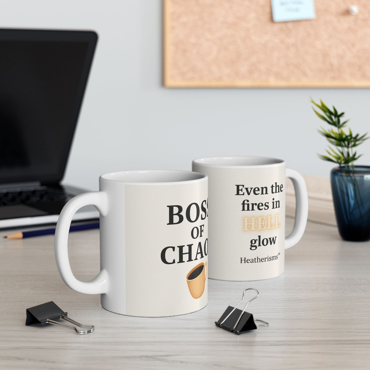 Coffee Chaos Ceramic Mug - Motivational Quote 11oz & 15oz